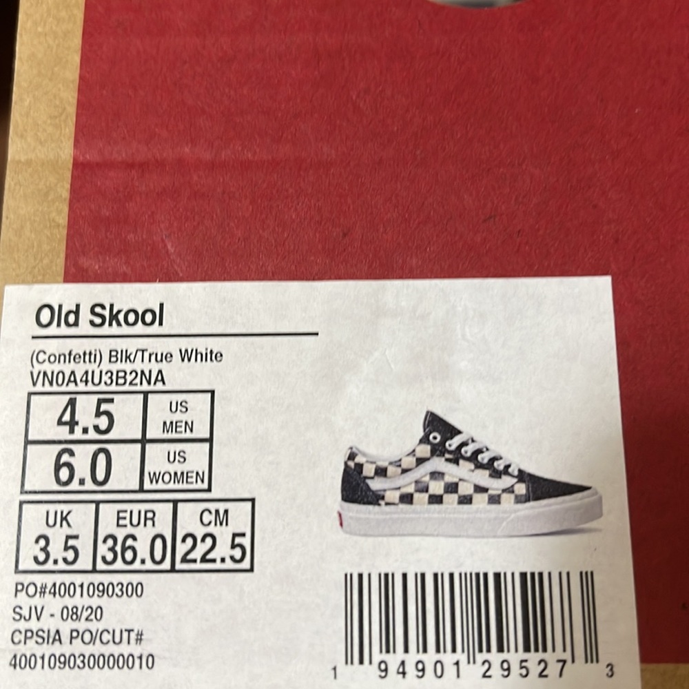 VANS OLD SKOOL CONFETTI BLACK/TRUE WHITE WMNS - Picture 15 of 15